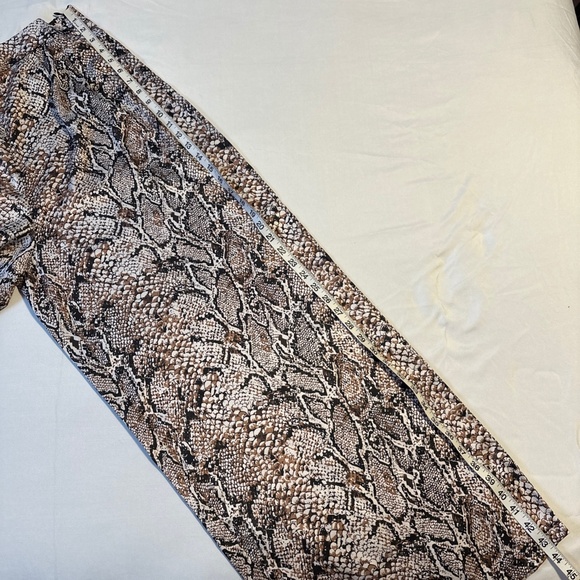 Snakeskin Print Palazzo Pants Luna Allegra Women's Medium Made In Italy Resort - Picture 5 of 8